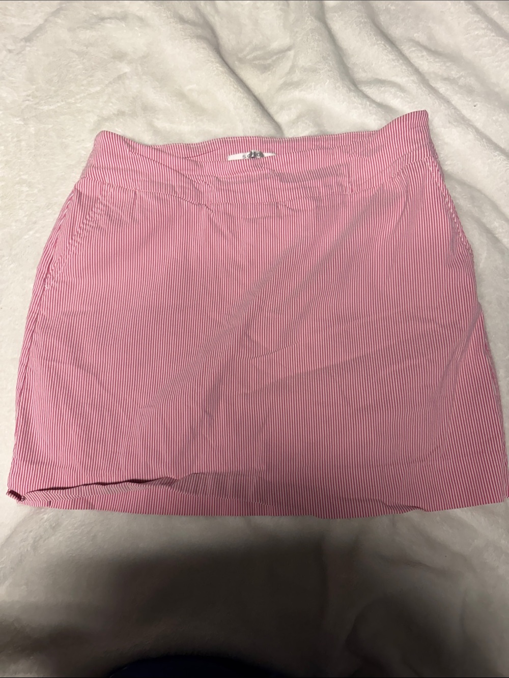 Pink white strip Skort.